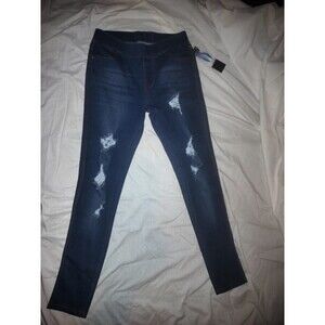 NWT Womens JVINI Jeans Jeggings Womens Small Distressed Denim Dark Wash Stretchy